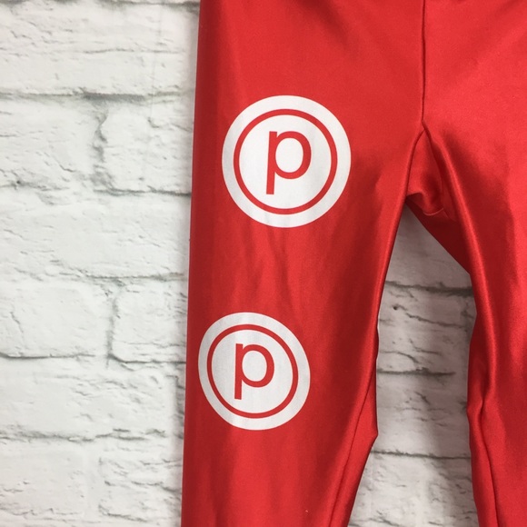 Goldsheep Pure Barre Logo Leggings Red Small - Picture 3 of 8